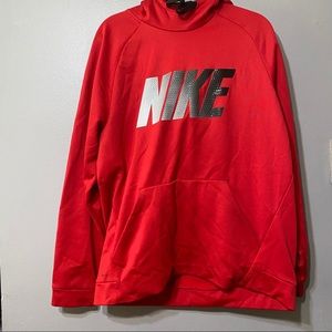 Nike Men's Pullover Hoodie Red Black Gray XXL